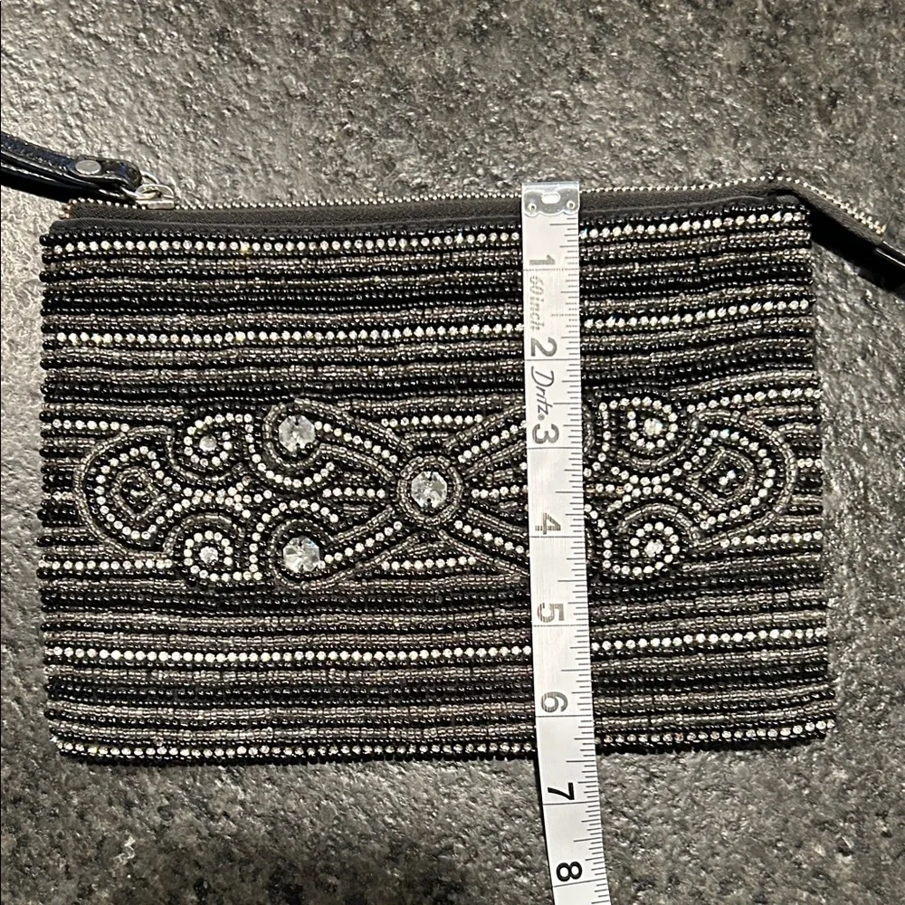 Elegant Black Beaded Clutch - Picture 10 of 10